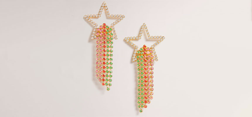 Star Cascade Christmas Drop Earrings