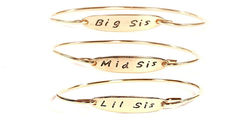 plaque sister bracelets