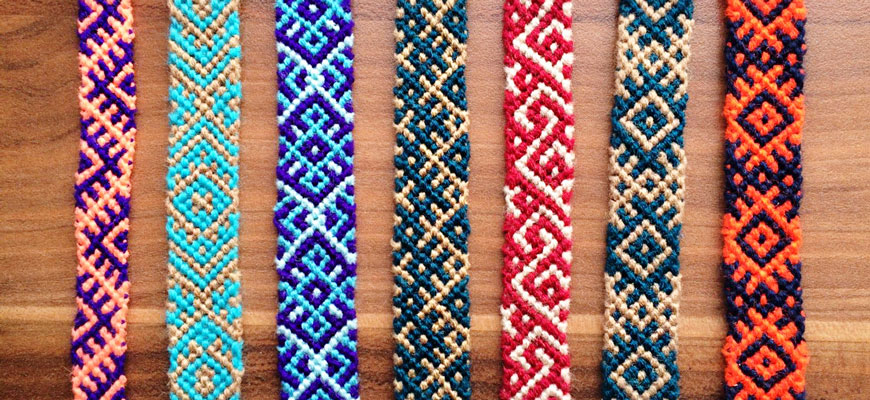 native patterns braided bracelets