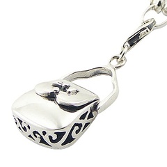 Ajoure Sterling Silver Gorgeous Handbag Charm Lobster Clasp by BeYindi