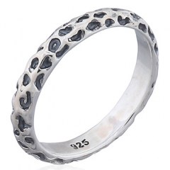 Pattern Of Rock 925 Silver 3 mm Thickness Ring by BeYindi