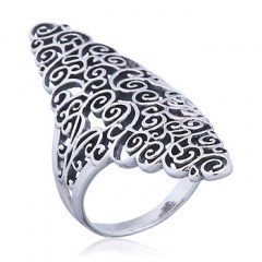 Swirls and Twirls Sterling Silver Ring by BeYindi