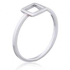 Open Square 925 Sterling Silver Ring by BeYindi