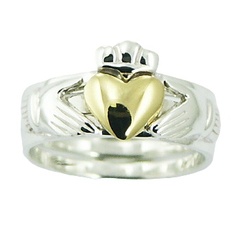 Separable Sterling Silver Claddagh Ring 3 Ring in 1 by BeYindi 