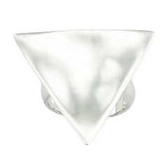 Stunning Shiny Concaved 925 Silver Minimalistic Triangle Ring by BeYindi 