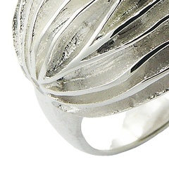 Wrapped In Fine Silver Bands Convexed Fashion Jewelry Ring by BeYindi 2