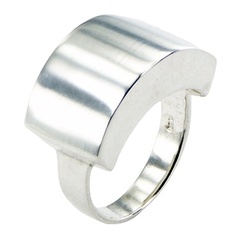 Contemporary Ring Design Boldly Arched Massive 925 Silver by BeYindi