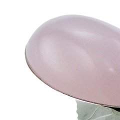 Silver Ring Bold Pink Oval Hydro Quartz Cabochon by BeYindi 3