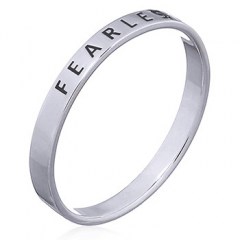 "Fearless" Sterling Silver Band Ring by BeYindi