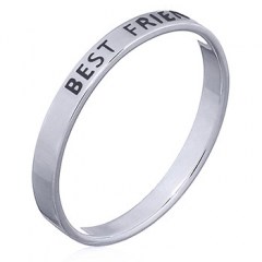"Best Friends" Sterling Silver Band Ring by BeYindi