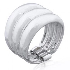 Sterling Silver Designer Bands Triple Stacked With Holder by BeYindi