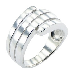 Plain Sterling Silver Spiral Ring Tapered Smart Imitation by BeYindi