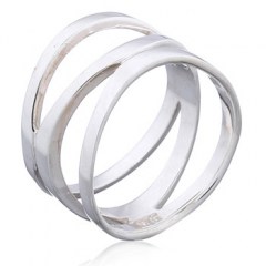 Plain Silver Ring Superbly Arranged Original Triple Bands by BeYindi
