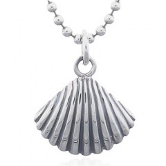 Sterling 925 Silver Cockle Shell Pendant by BeYindi
