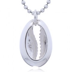 Cowrie Shell Sterling Silver Pendant by BeYindi 