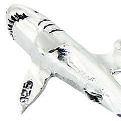 Marine Life Sterling Silver Jewelry Striking Shark Pendant by BeYindi 2