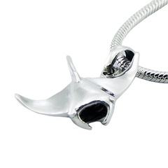 Sterling Silver Manta Ray Charm Pendant Divers Favorite Jewelry by BeYindi 