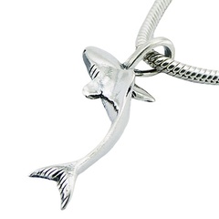 Silver Shark Charm Pendant Hallmarked 925 Animal Figure by BeYindi 