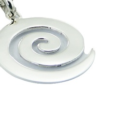 Sterling Silver Tapered Perfectly Round Open Spiral Pendant by BeYindi 3