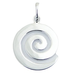 Sterling Silver Tapered Perfectly Round Open Spiral Pendant by BeYindi 