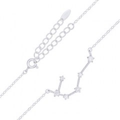 Cancer Star Constellation Rhodium Plated 925 Silver Necklace by BeYindi