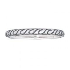 Link Of Waves On Sterling 925 Silver Ring by BeYindi 