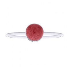 A Single Red Sponge Coral 925 Sterling Silver Ring by BeYindi 