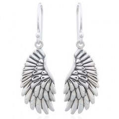 Wings Of Cupid In Sterling Silver Dangle Earrings by BeYindi