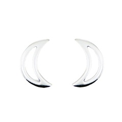925 Sterling Silver Stud Earrings Dainty Small Open Moons by BeYindi
