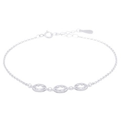 Smiling Faces Silver 925 Chain Bracelet by BeYindi 