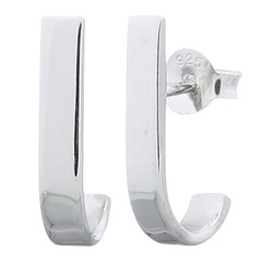 Vertical Hook 925 Sterling Silver Stud Earrings by BeYindi