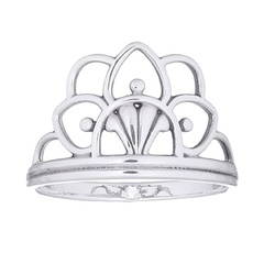 Lotus Crown 925 Sterling Silver Ring by BeYindi 