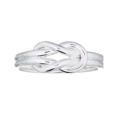 Tie The Plain Ropes Knot 925 Silver Ring by BeYindi 