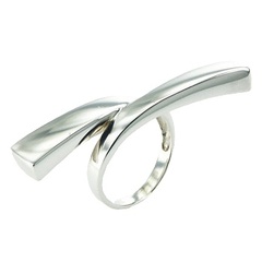 Attractive Extended Angular Cone Shaped 925 Silver Band by BeYindi