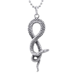 Mamba Snake Pendant 925 Sterling Silver by BeYindi