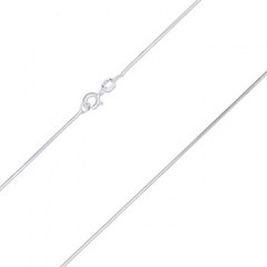 Octagon Rounded Silver Snake Chain In 18" by BeYindi