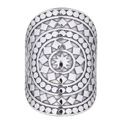 Sterling Silver Sun Mandala Woman Bulky Ring 925 Silver by BeYindi 