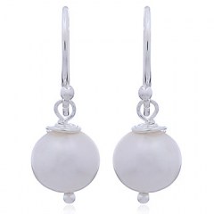 White Freshwater Pearls 925 Sterling Silver Earrings by BeYindi