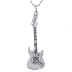 Stratocaster Electric Guitar 925 Silver Pendant by BeYindi