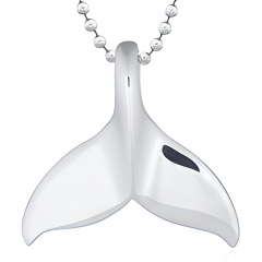 Polished Sterling Silver Whale`s Tail Pendant by BeYindi