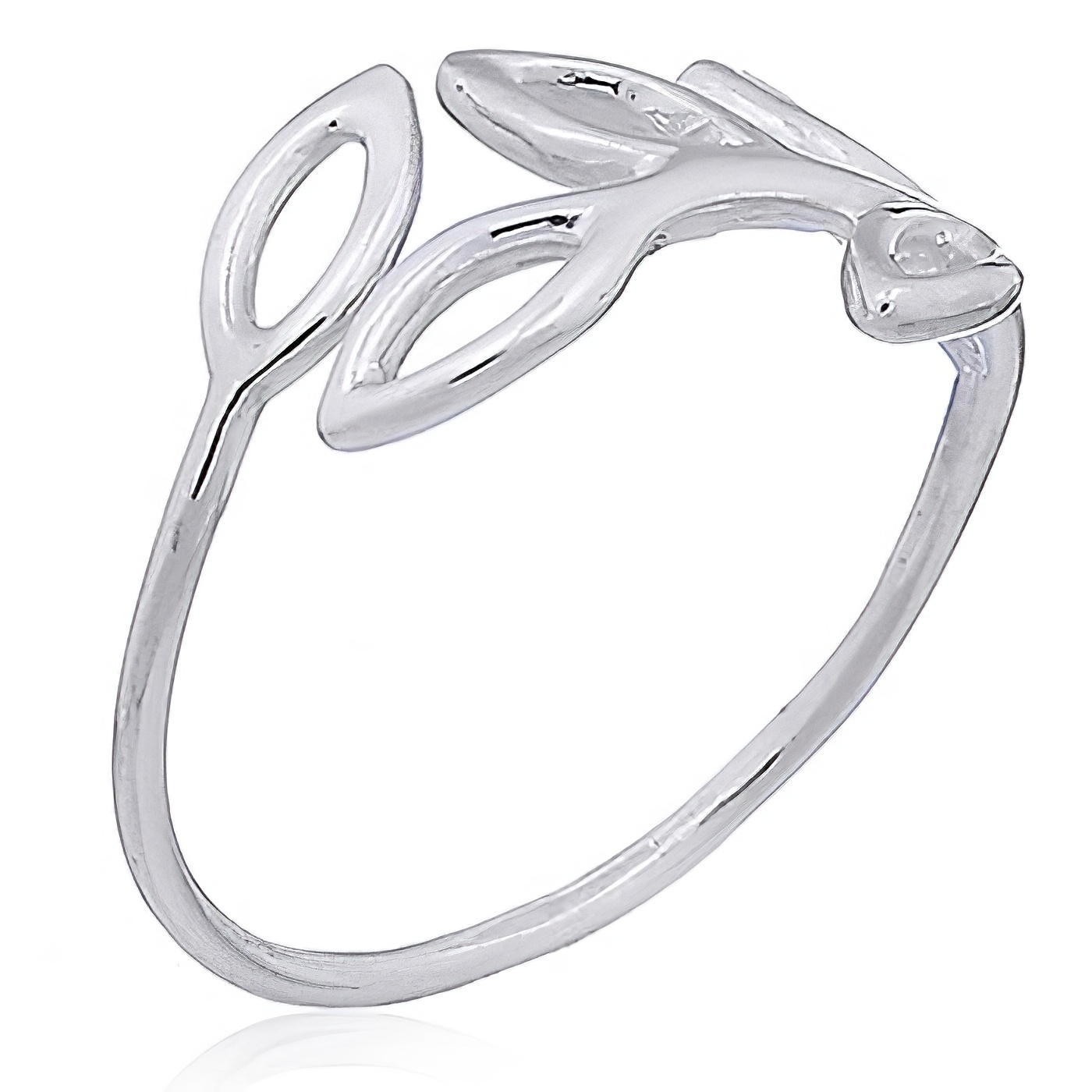 Elemental Branch Silver Ring with Open Leaves by BeYindi 