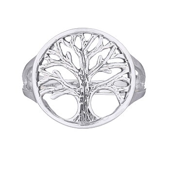 Rugged Antiqued Silver Tree of Life Ring by BeYindi 