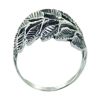 Exquisite Antiqued Sterling Silver Branch and Leaves Ring by BeYindi 2