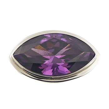 Bold Fashionable Hue Of Violet Cubic Zirconia 925 Silver Ring by BeYindi 