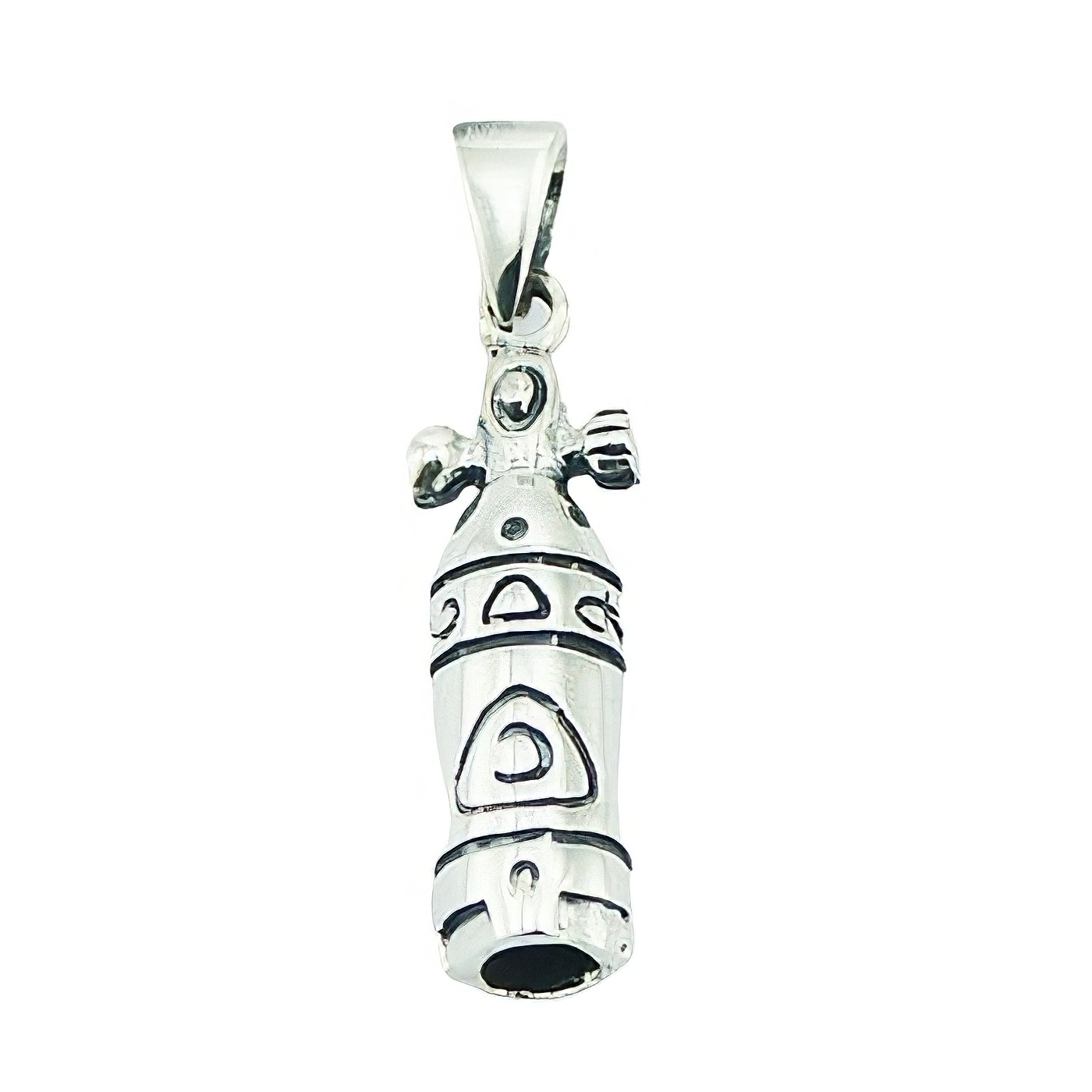 Totem Pole Charm Pendant Ethnic Sterling Silver Jewelry by BeYindi 