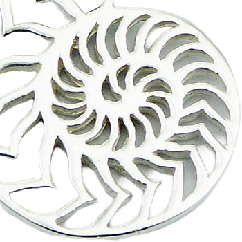 Sterling Silver Openwork Pendant Decorative Ammonite by BeYindi 2