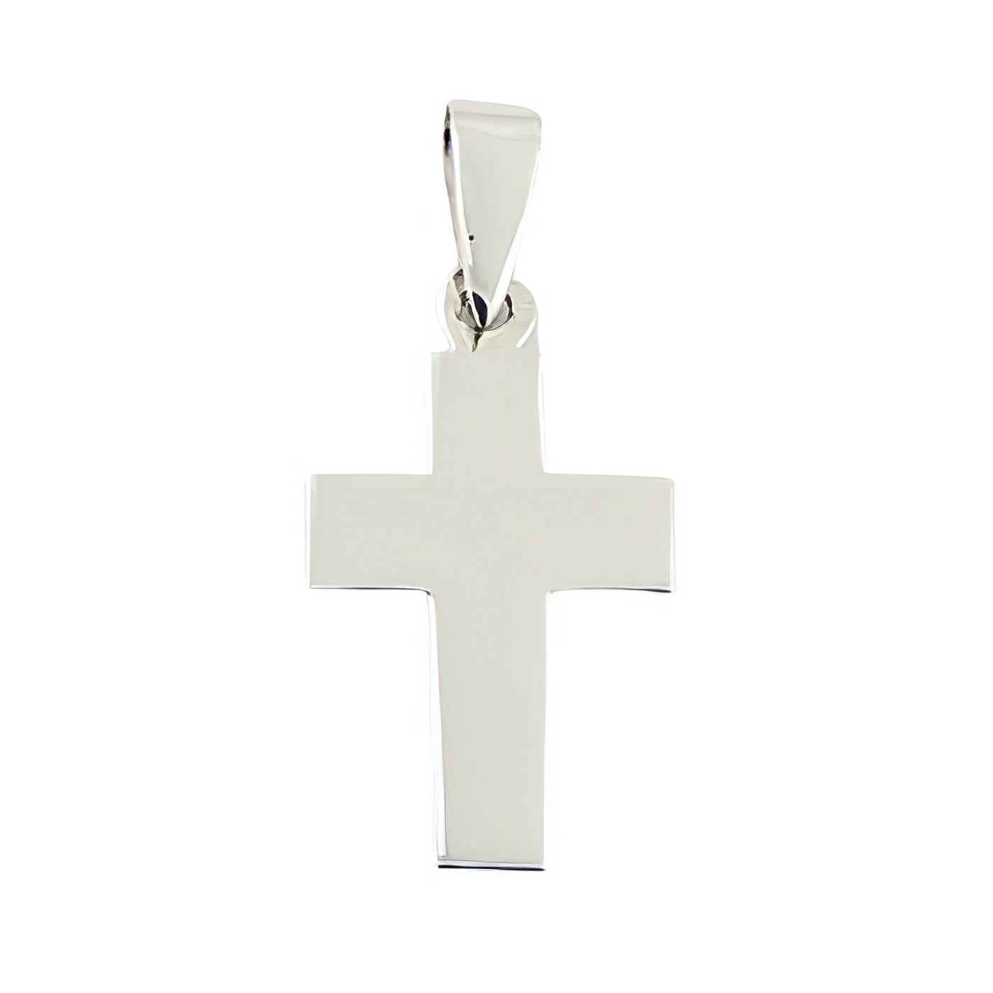 Minimalistic Design Shiny Sterling Silver Cross Pendant by BeYindi 
