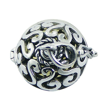Twirled Silver Casing Designer Harmony Ball Pendant by BeYindi 2