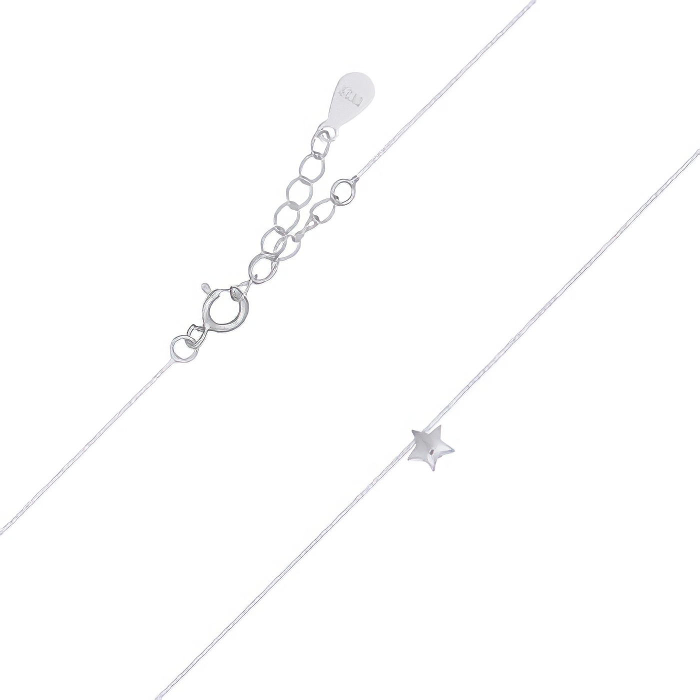 Mini Star Charmin Silver Plated 925 Chain Necklace by BeYindi 