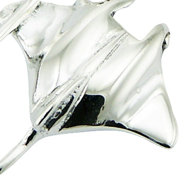 Shiny Sterling Silver Authentic Depiction Of Manta Ray Pendant by BeYindi 2